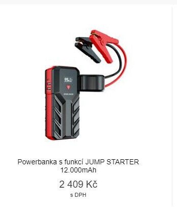 Powerbanka s funkcí JUMP STARTER 12.000mAh