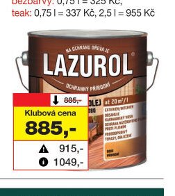 LAZUROL olej terasový S1080 - Barvy a laky drogerie aktualniletaky.eu