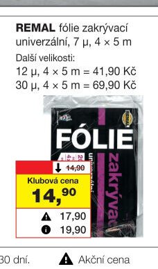 REMAL fólie zakrývací univerzální