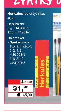 Herkules lepicí tyčinka, 40 g