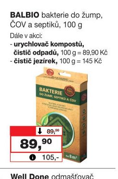 BALBIO bakterie do žump, ČOV a septiků, 100 g