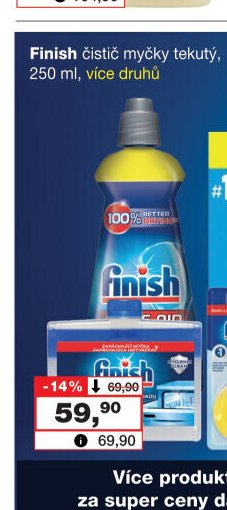 Finish čistič myčky tekutý, 250 ml