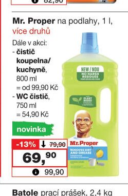 Mr. Proper na podlahy, 1 l