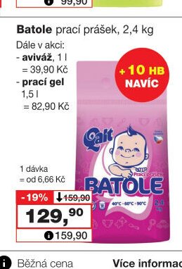 Batole prací prášek, 2,4 kg