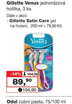 Gillette Venus jednorázová holítka, 3 ks