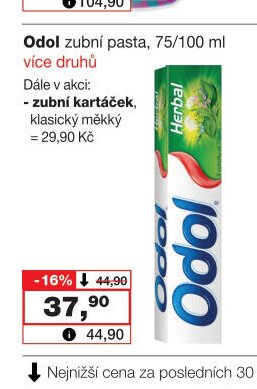 Odol zubní pasta, 75/100 ml více druhů
