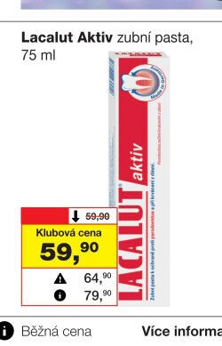 Lacalut Aktiv zubní pasta, 75 ml