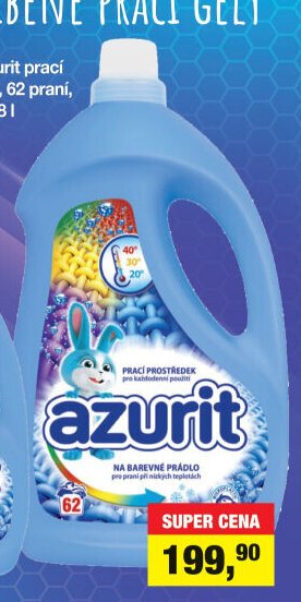 Azuriti prací gel, 2480 ml