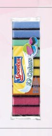 Spontex Colors houbička na nádobí, 10 kusů