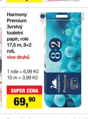 Harmony Premium 3vrstvý toaletní papír