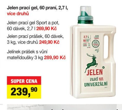 Jelen prací gel, 2,7 l