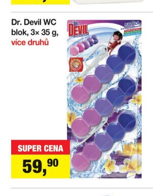 Dr. Devil WC blok, 3x 35 g