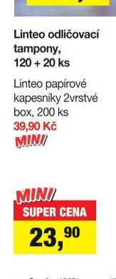 Linteo papírové kapesníky 2vrstvé box, 200 ks