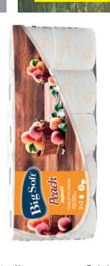Big Soft broskev 2vrstvý toaletní papír, role 200 útržků, 10 rolí