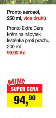 Pronto Extra Care krém na nábytek leštěnka proti prachu, 200 ml