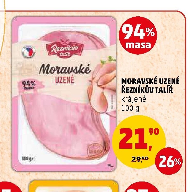 MORAVSKÉ UZENÉ ŘEZNÍKŮV TALÍŘ krájené 100 g - Penny Market aktualniletaky.eu