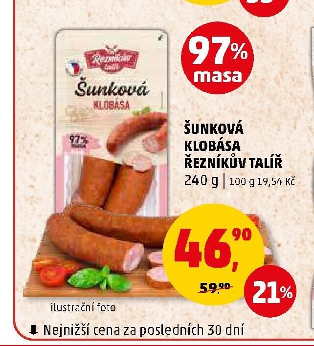 ŠUNKOVÁ KLOBÁSA ŘEZNÍKŮV TALÍŘ 240 g - Penny Market aktualniletaky.eu