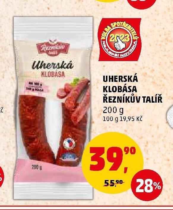 UHERSKÁ KLOBÁSA ŘEZNÍKŮV TALÍŘ 200 g - Penny Market aktualniletaky.eu