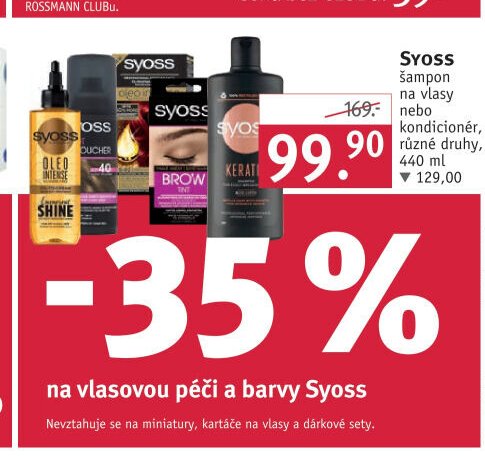 Syoss šampon na vlasy nebo kondicionér