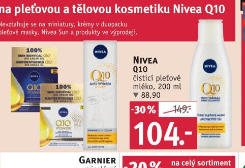 Nivea Q10 čistící pleťové mléko