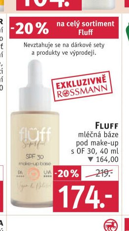 Fluff mléčná báze pod make-up