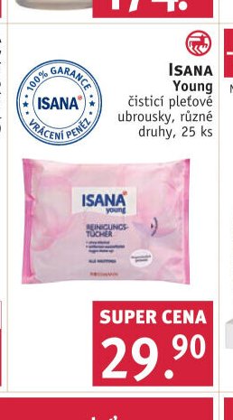 Isana Young čistící pleťové ubrousky
