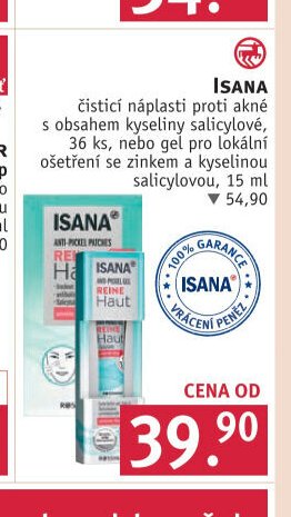 Isana čistící náplasti proti akné / gel