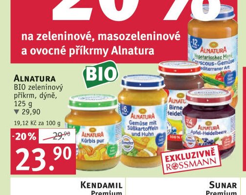 ALNATURA BIO zeleninový příkrm