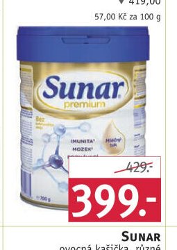 SUNAR Premium pokračovací mléko