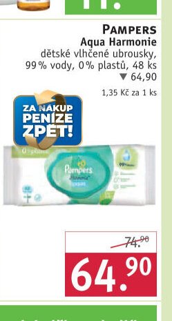Pampers Aqua Harmonie dětské vlhčené ubrousky