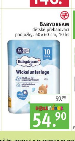 Babydream dětské přebalovací podložky