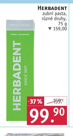 Herbadent zubní pasta, 75 g