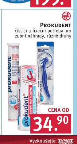 Prokudent čistící a fixační potřeby pro zubní náhrady