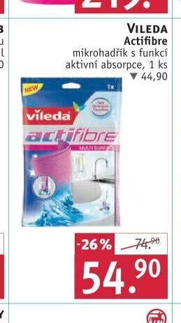VILEDA Actifibre mikrohadrík s funkcí absorpce, 1 ks