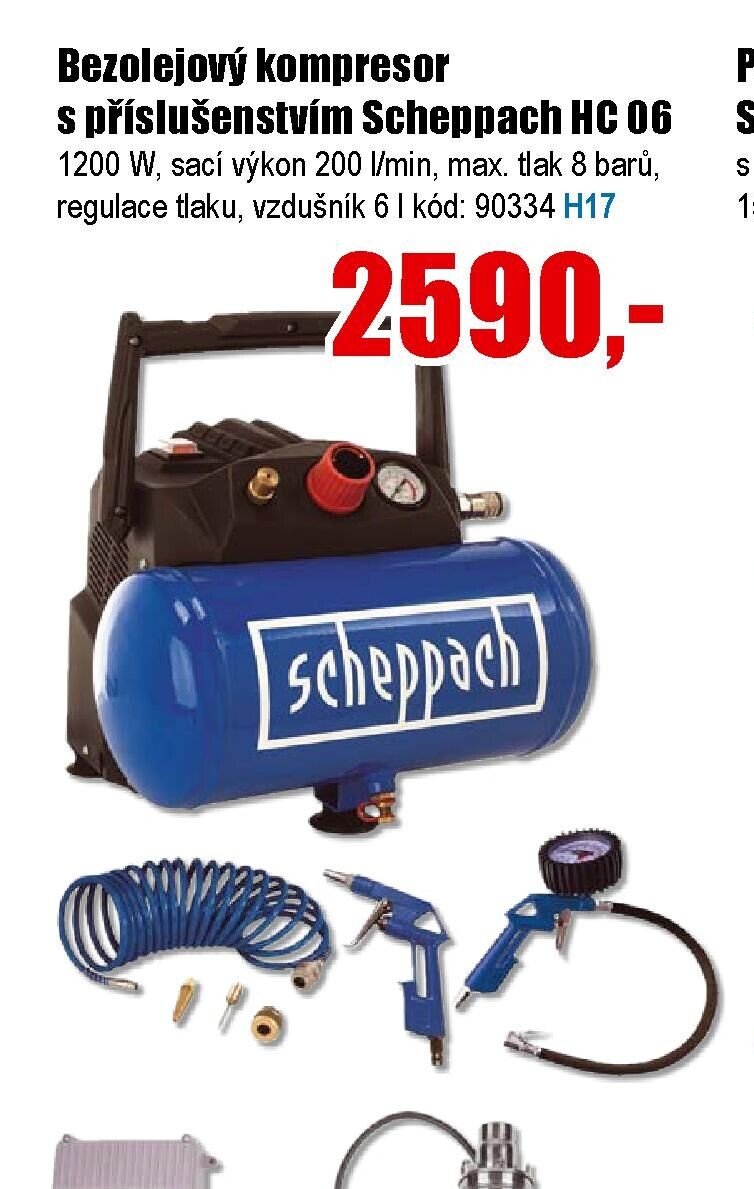 Bezolejový kompresor s příslušenstvím Scheppach HC 06 - EVA.cz aktualniletaky.eu