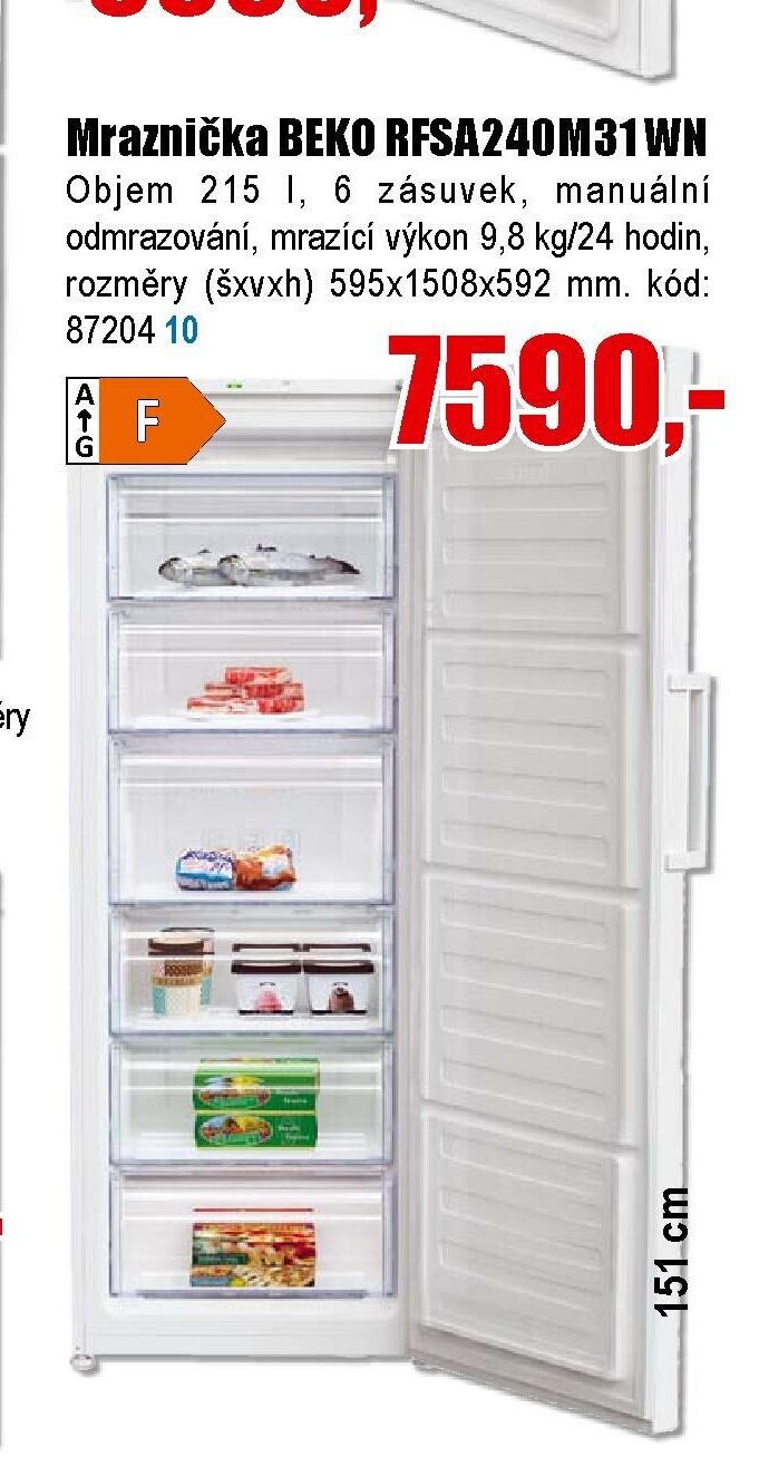 Mraznička BEKO RFSA240M31WN - EVA.cz aktualniletaky.eu