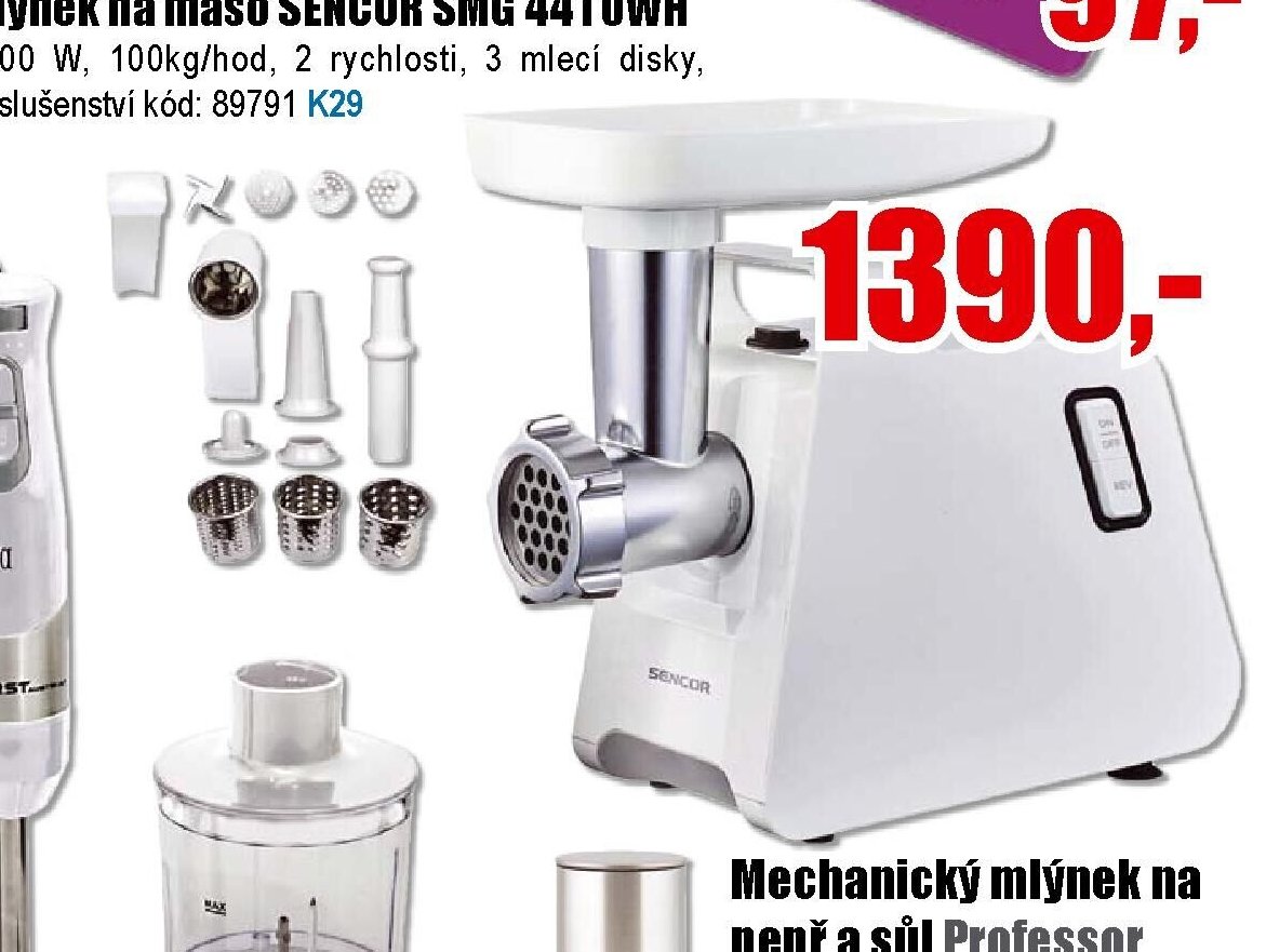 Mlýnek na maso SENCOR SMG 4410WH - EVA.cz aktualniletaky.eu