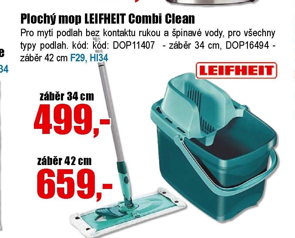 Plochý mop LEIFHEIT Combi Clean - EVA.cz aktualniletaky.eu