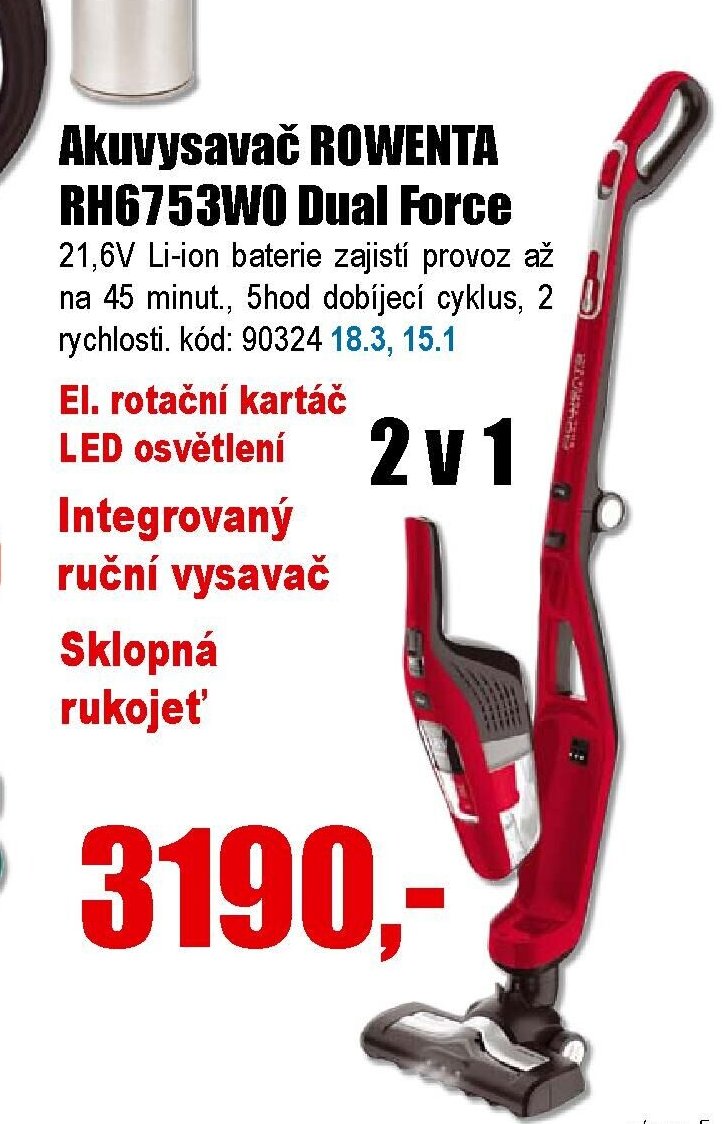 Akuvysavač ROWENTA RH6753W0 Dual Force - EVA.cz aktualniletaky.eu