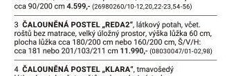 ČALOUNĚNÁ POSTEL „REDA2“