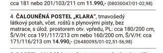 ČALOUNĚNÁ POSTEL „KLARA“