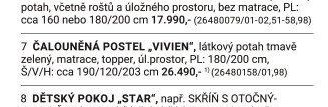 ČALOUNĚNÁ POSTEL „VIVIEN“