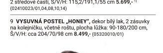 VYSUVNÁ POSTEL „HONEY“
