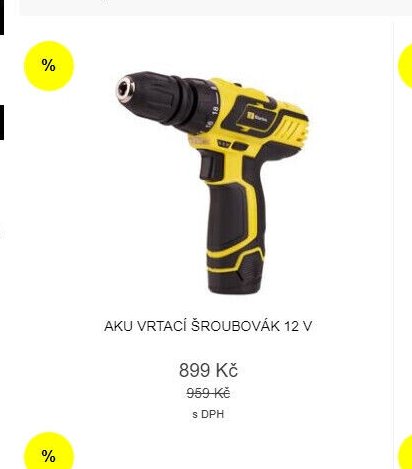 AKU VRTACÍ ŠROUBOVÁK 12 V