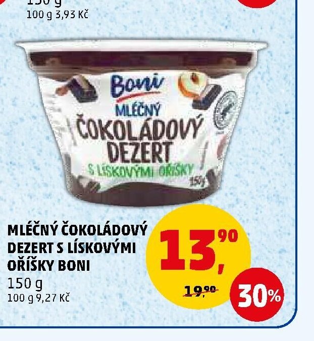 MLÉČNÝ ČOKOLÁDOVÝ DEZERT S LÍSKOVÝMI OŘÍŠKY BONI - Penny Market aktualniletaky.eu