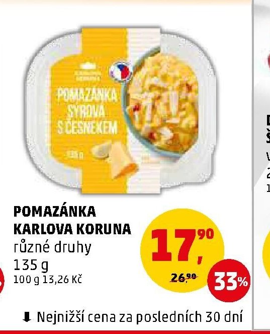 POMAZÁNKA KARLOVA KORUNA různé druhy - Penny Market aktualniletaky.eu