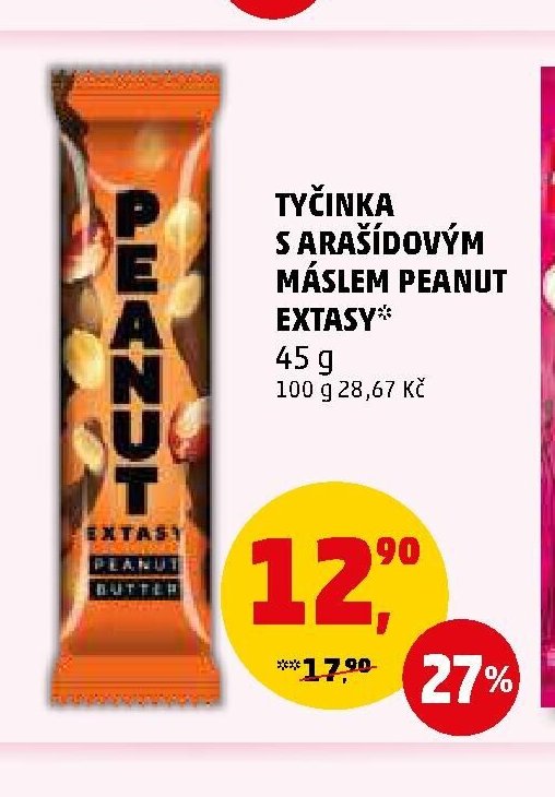 TYČINKA S ARAŠÍDOVÝM MÁDLEM PEANUT EXTASY 45 g - Penny Market aktualniletaky.eu