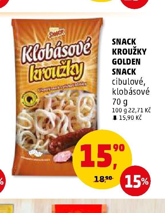 SNACK KROUŽKY GOLDEN SNACK - Penny Market aktualniletaky.eu
