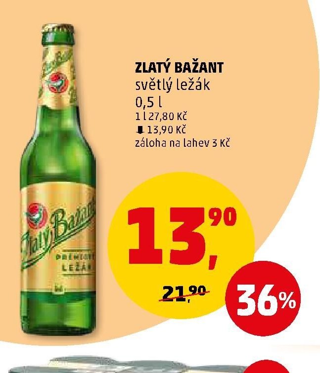 ZLATÝ BAŽANT světlý ležák 0,5 l - Penny Market aktualniletaky.eu