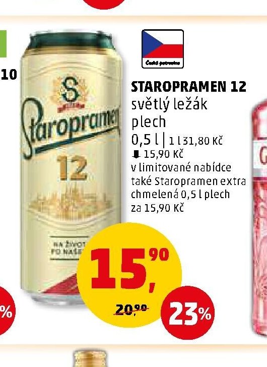STAROPRAMEN 12 světlý ležák plech 0,5 l - Penny Market aktualniletaky.eu